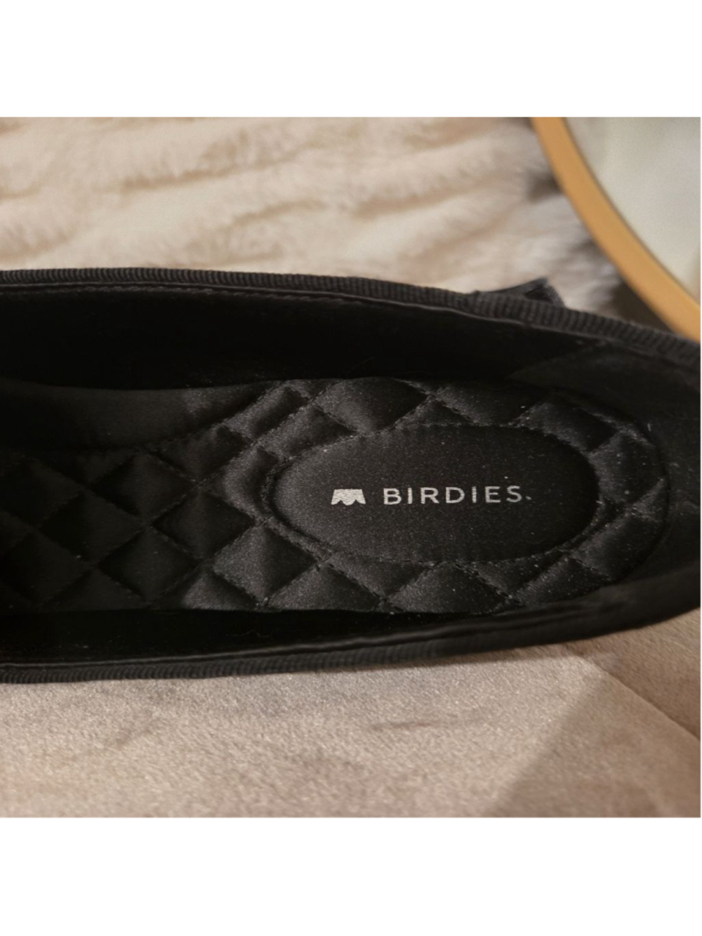 Women's Birdies Black Velvet Floral Embroidered Loafers Size 8 - Picture 7 of 14